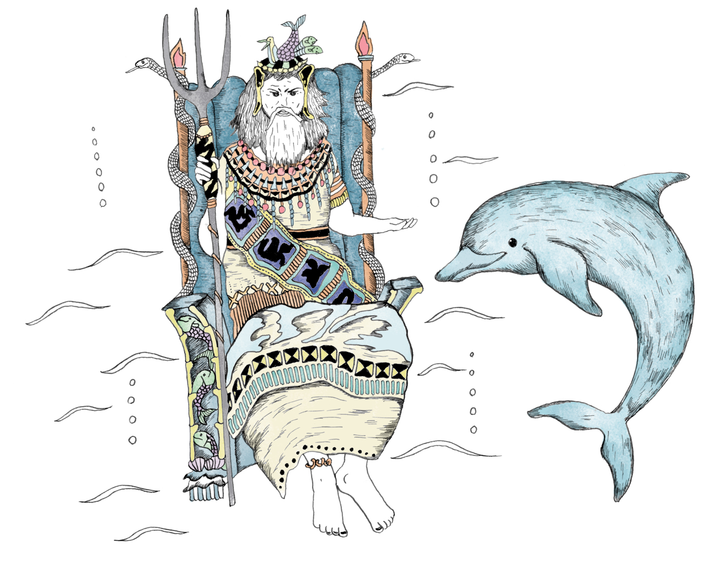 コニカミノルタプラネタリウム 満天 上映作品 イルカの星 Gallery Ai Kohno Illustration 河野愛
